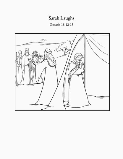 Bible Coloring Pages - Old Testament Stories - Pointing to Jesus - instant download digital printable artwork