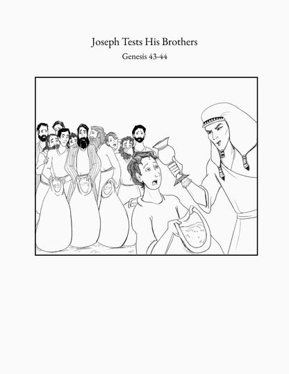 Bible Coloring Pages - Old Testament Stories - Pointing to Jesus - instant download digital printable artwork