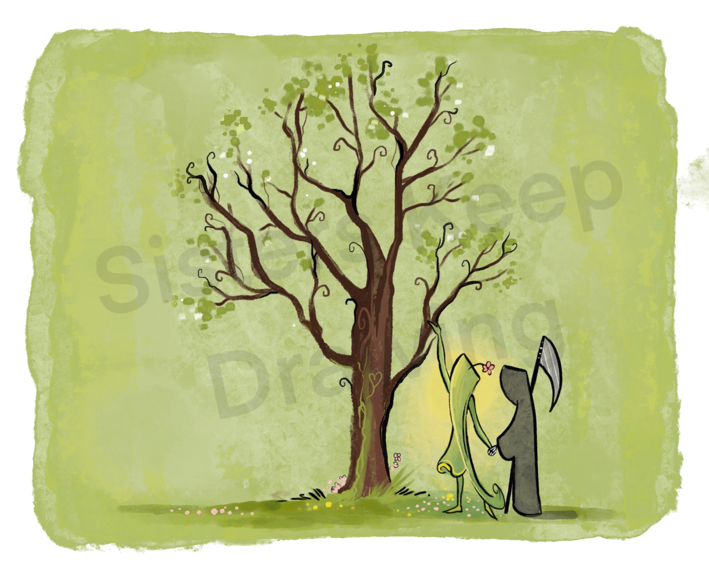 Grim Reaper and Life Downloadable Calendar -instant download digital printable artwork