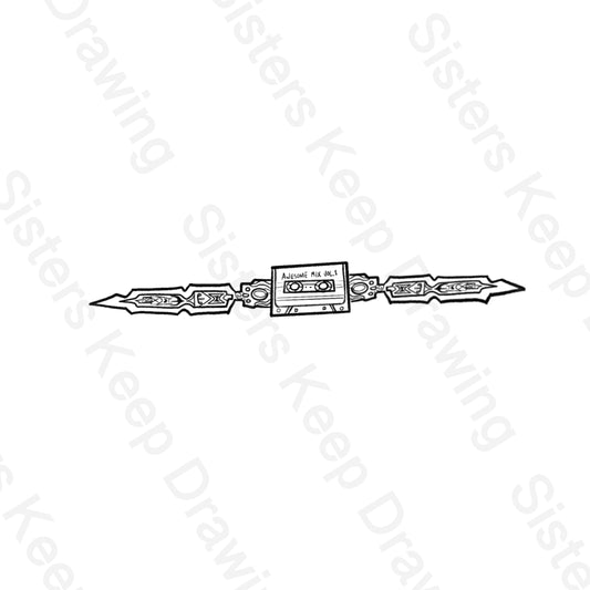Awesome Mix/Gamoras knife Marvel- Tattoo Transparent PNG