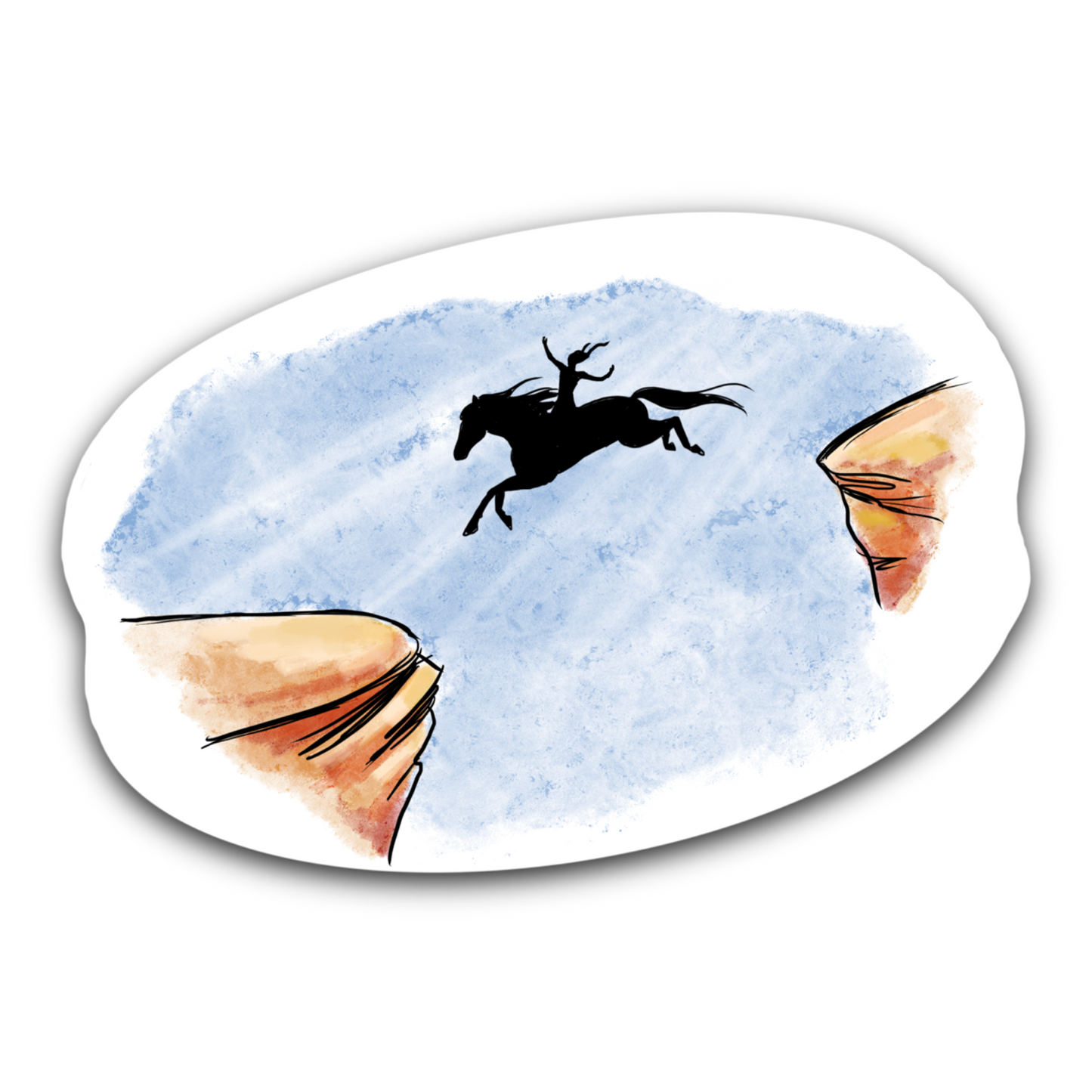 Canyon Jump - Spirit Inspired Bubble free sticker K4