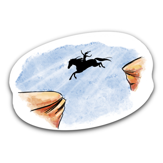 Canyon Jump - Spirit Inspired Bubble free sticker K4