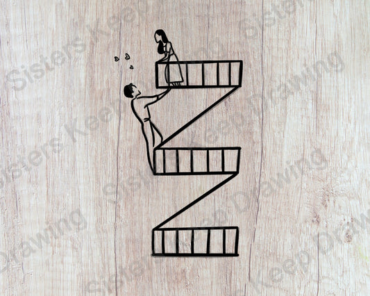 Tony and Maria on the Fire Escape - Tattoo Transparent Permission PNG